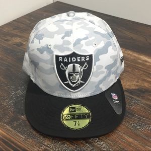 New Era Raiders Black Camo 7 1/8 Fitted Hat